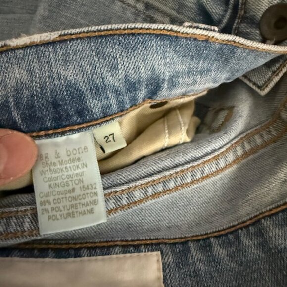 Rag & Bone Dre Perry Blue Jeans Size 27 - Picture 5 of 7